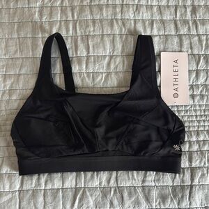 Athleta Black Sports Bra Moisture-Wicking Racerback